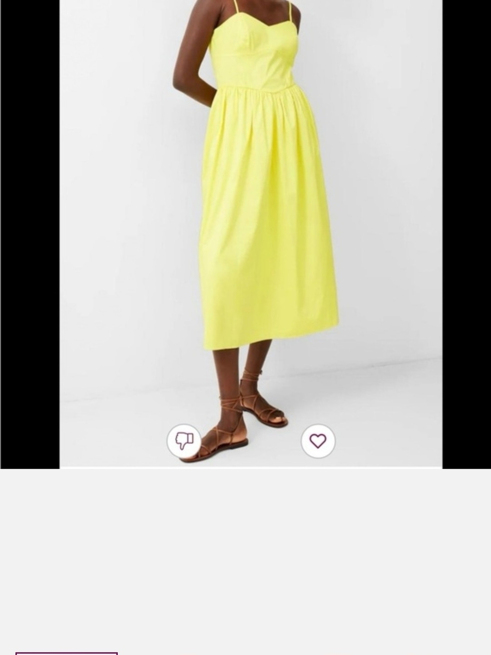 French Connection Yellow Midi Dress